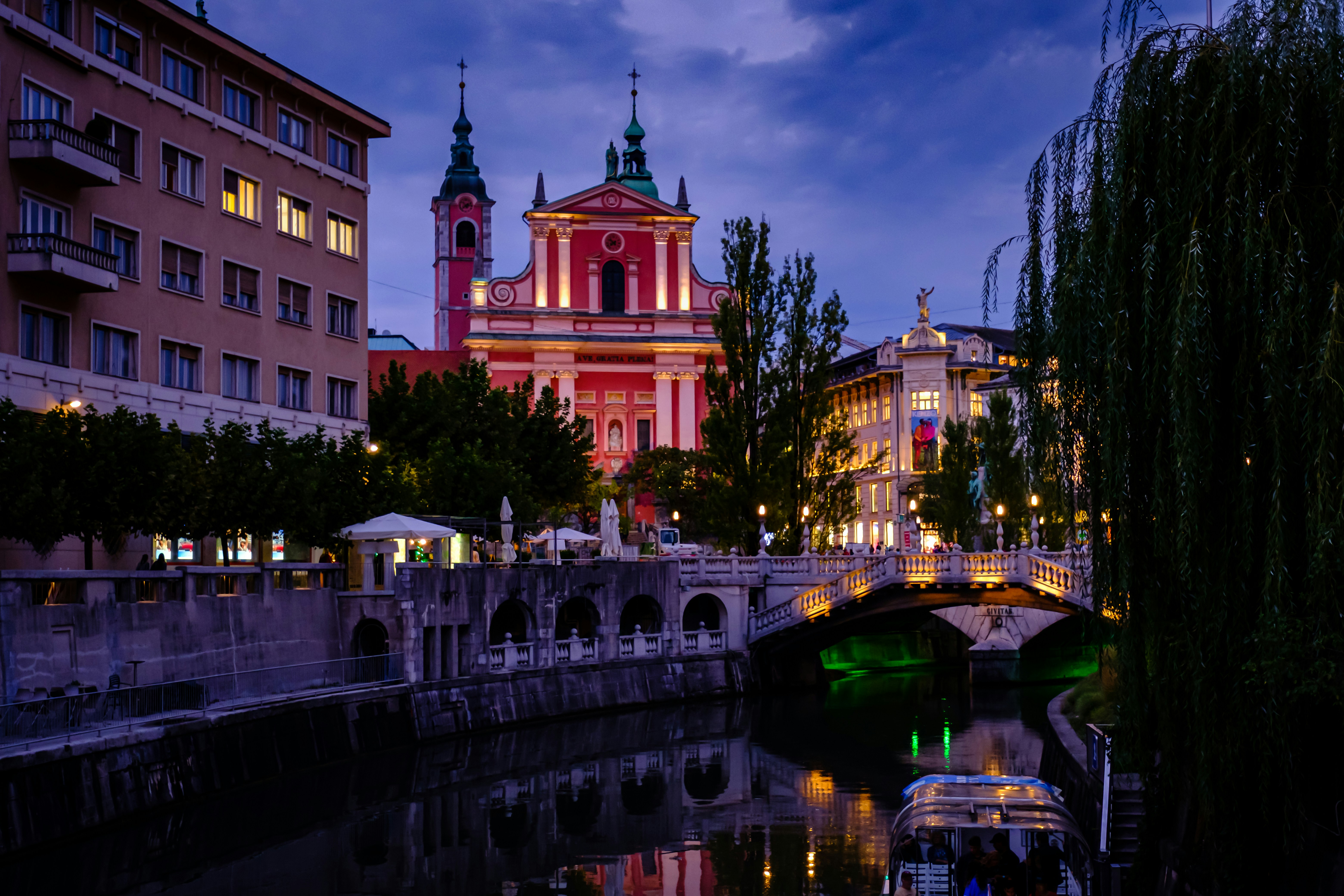 Ljubljana river and bridges